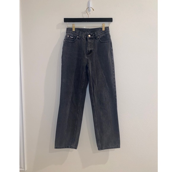 UNIF Ash Black Loose Fit Baggy Jeans  Size 25 - Picture 1 of 4